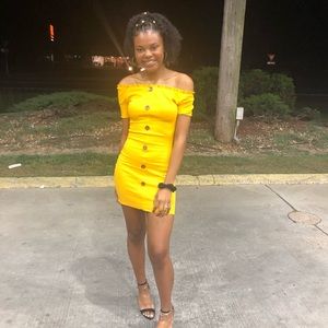 Mustard yellow dress